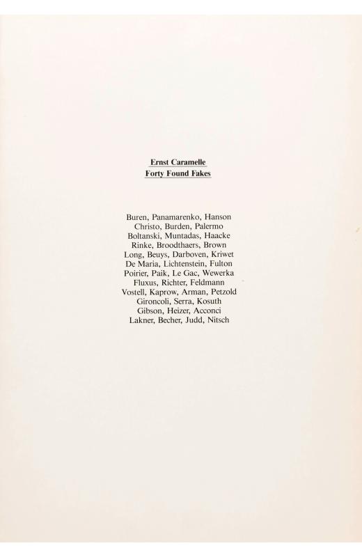 Forty Found Fakes, 1979, Ernst Caramelle