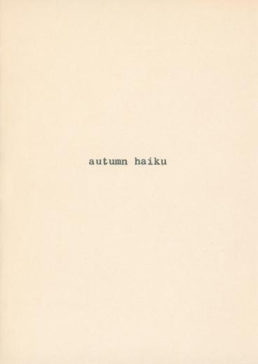 autumn haiku