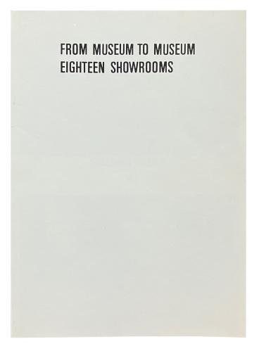 From Museum to Museum. Eighteen Showrooms, 1987