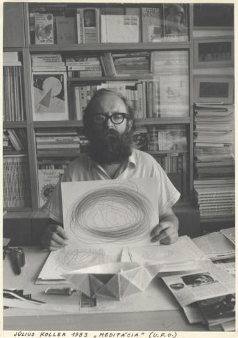 Július Koller, Meditácia (U.F.O.), 1983, (c) The Július Koller Society