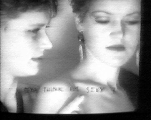 © Gržinić/Šmid, Marina Gržinić (left) and Aina Šmid (right) 1983,  performing in the video "The ...