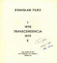 Stanisław Filko, Transcendention (Oversensuality), 1979, Manifesto
