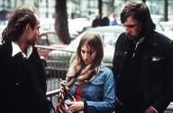 Sanja Iveković and Dalibor Martinis with Goran Trbuljak and others in Paris, 1974