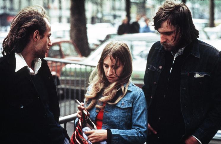 Sanja Iveković and Dalibor Martinis with Goran Trbuljak and others in Paris, 1974