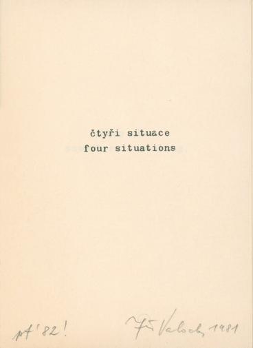 čtyři situace / four situations