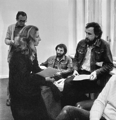 Jasna Tijardović, Zoran Popović and Raša Todosijević at Lutz Becker's exhibition 'Tate on Hot B ...