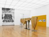 Monument of Cloth, documentation on the wall; Monument of Cloth, study for metal casting, 1992, ...
